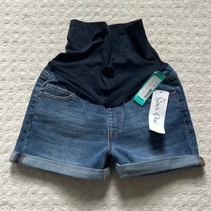 Maternity jean shorts